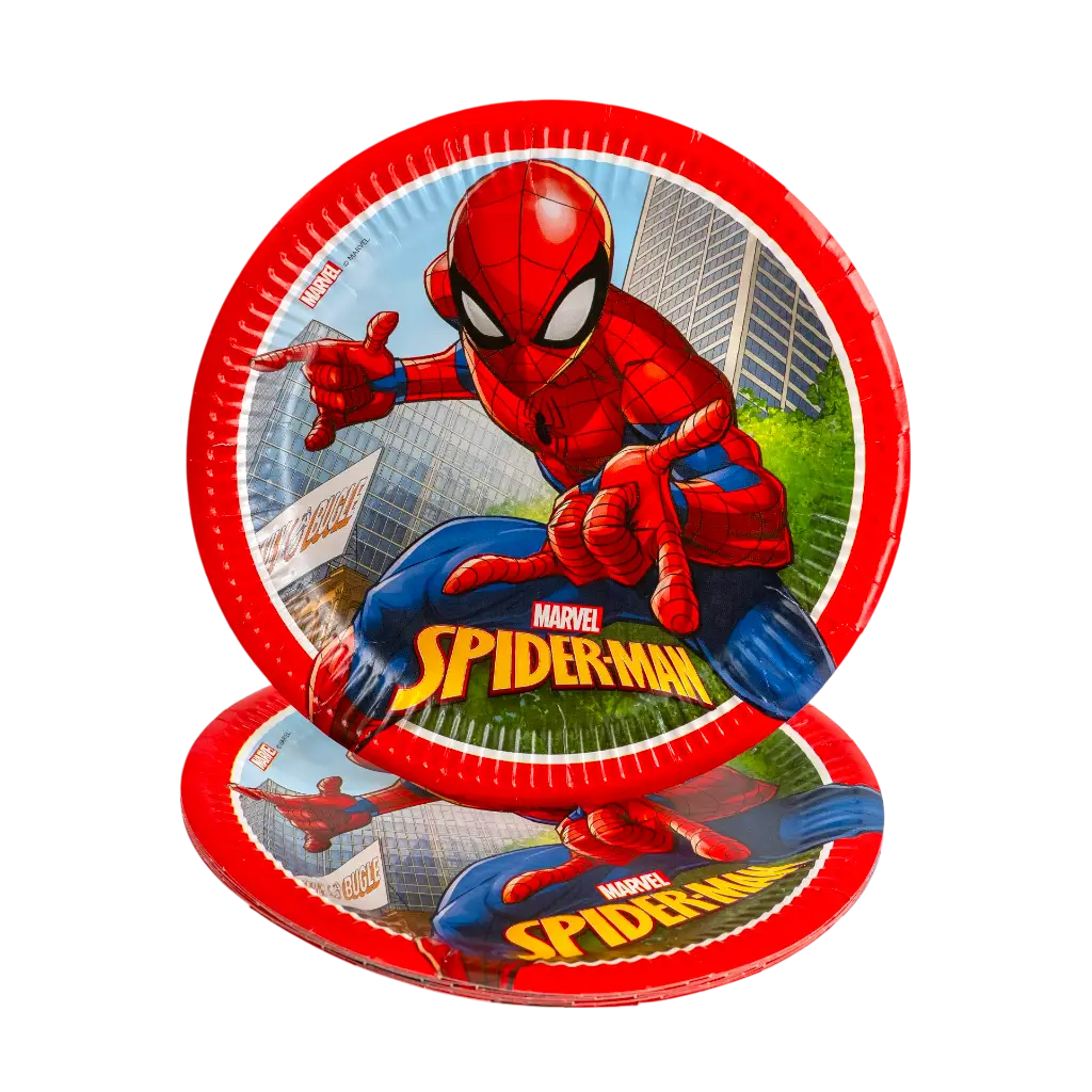 Pappteller Spiderman ø23cm - 8er-Set