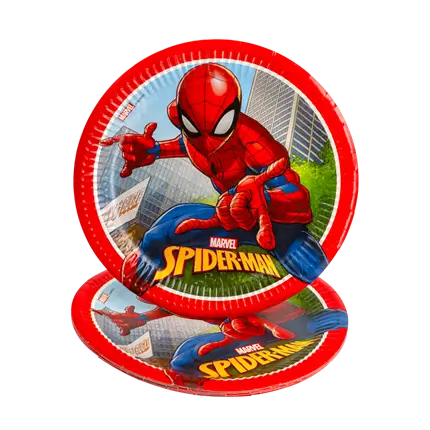 Pappteller Spiderman ø23cm - 8er-Set