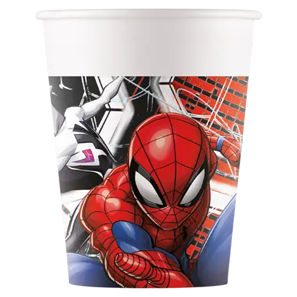 Pappbecher Spiderman - 25cl - Satz von 8