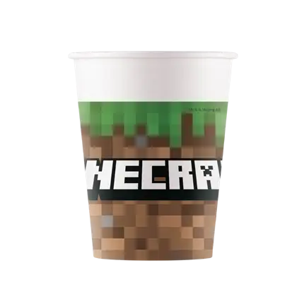 Minecraft Pappbecher - 25cl - 8er Set