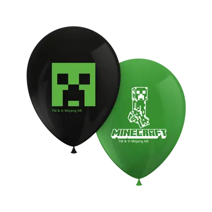 Minecraft Ballon - 8er-Set
