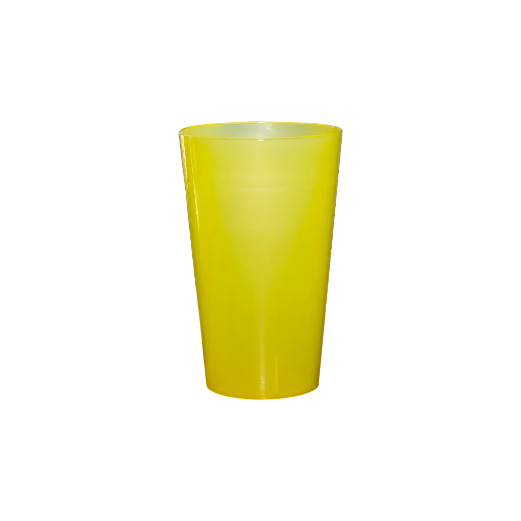Becher Ecocup Gelb 25?ml nutzbar (33?ml randvoll) Wiederverwendbar – Typ Bier klein, Saft, Softdrinks