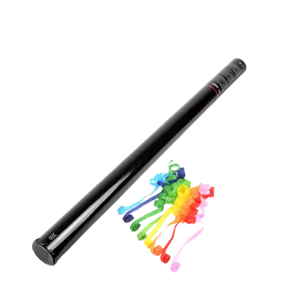 Konfettikanone Streamer Manuell 80cm - Mehrfarbig