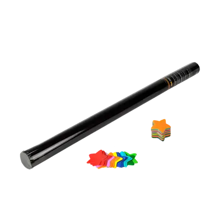 Konfettikanone Sterne Manuell 80cm - Mehrfarbig