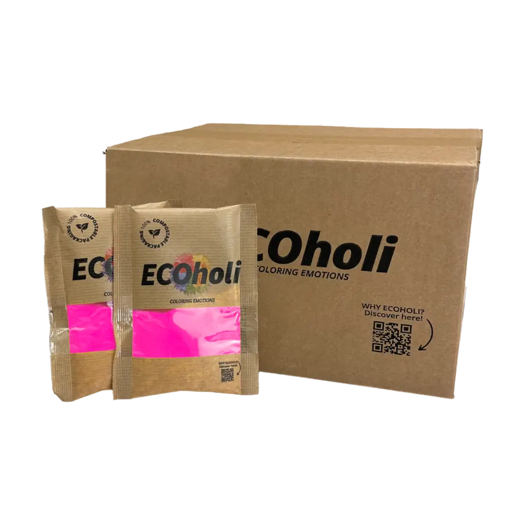 Beutel mit Holi-Pulver Rose - 75g