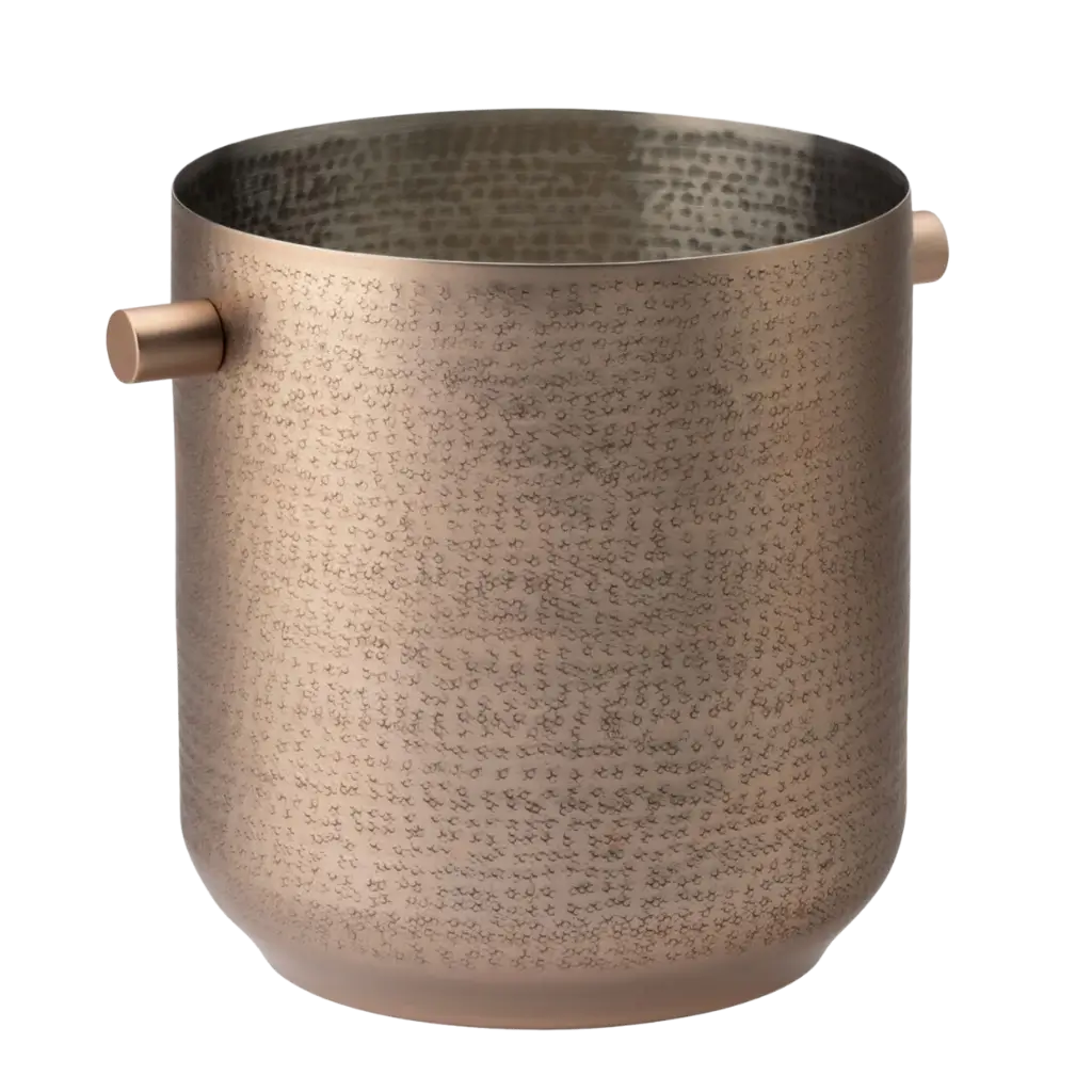 Sektkühler aus Stahl kupferfarben 19,5x21cm