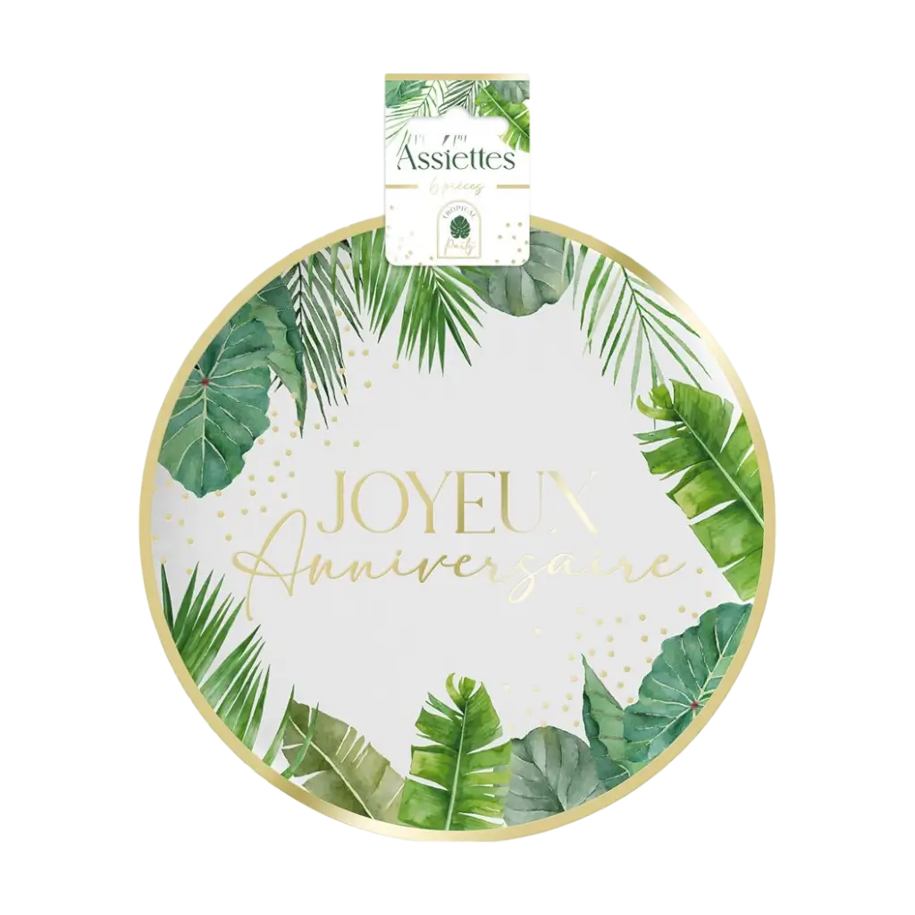 Papierteller Tropical Party (6er-Set)