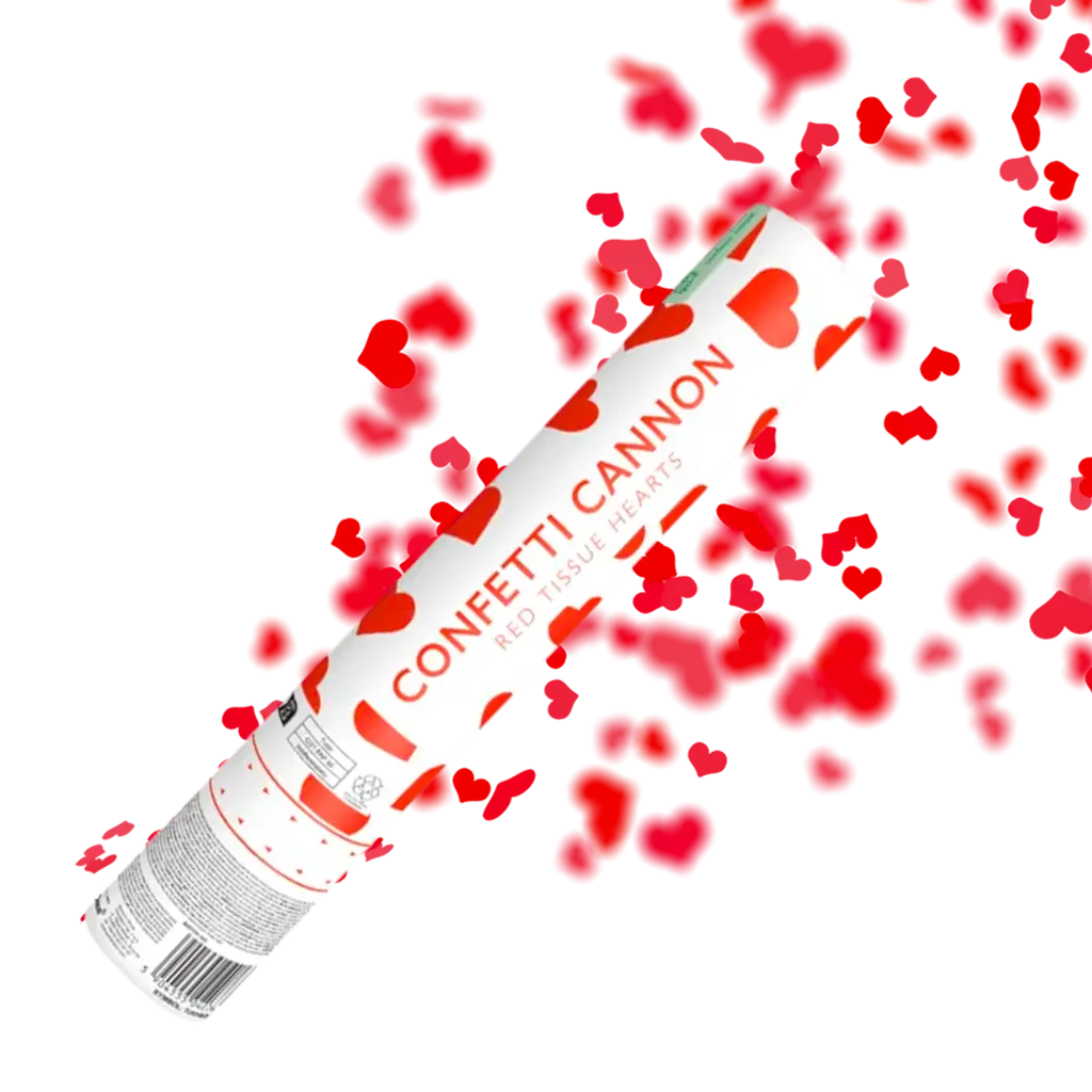 Konfettikanone 28cm Rotes Herz