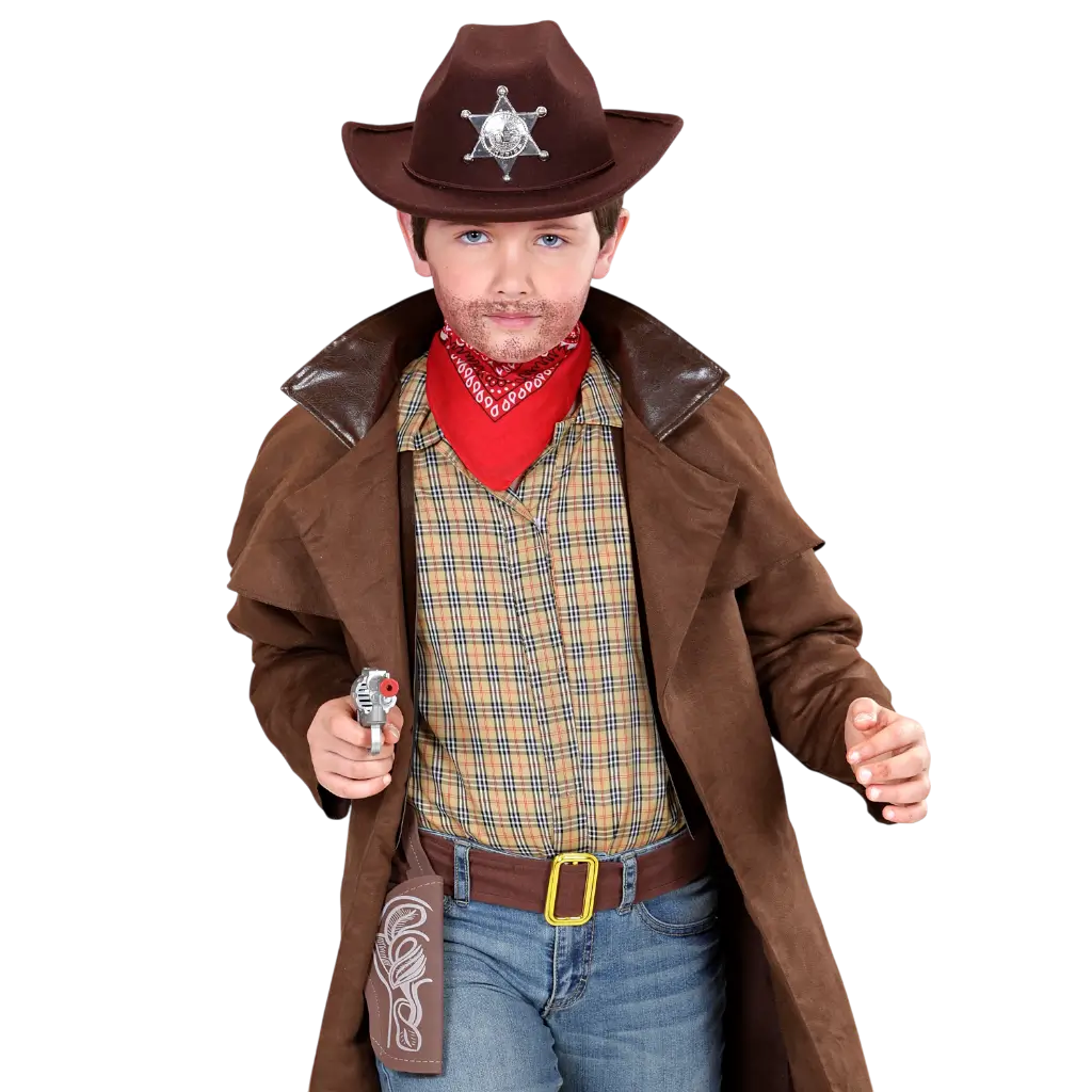 Cowboy-Pistole mit Holster und Gürtel