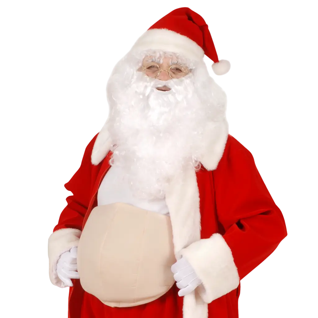 Dicker Bauch des Weihnachtsmanns