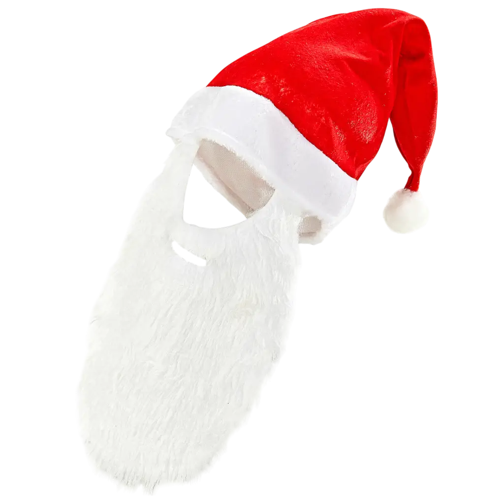 Weihnachtsmütze mit Weißbart