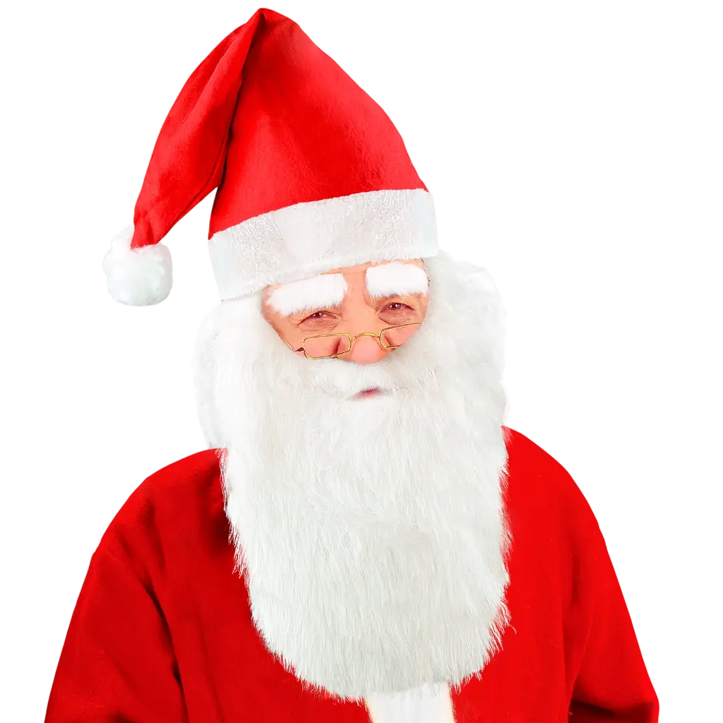 Weihnachtsmütze mit Weißbart