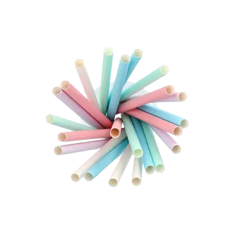 Strohhalm Bubble Tea aus Papier mehrfarbig 20cm ø12mm (Lot x50)