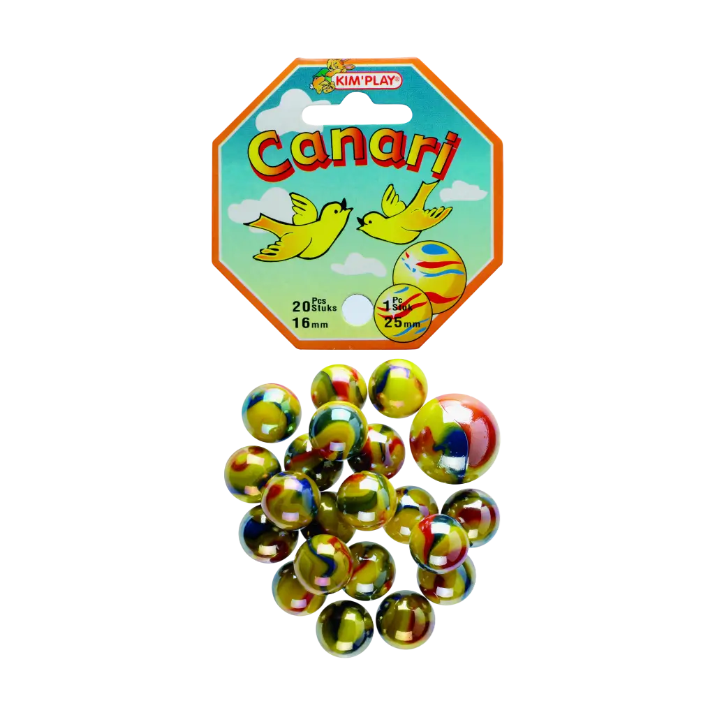 20 Kanarienvogel-Murmeln +1 Calot