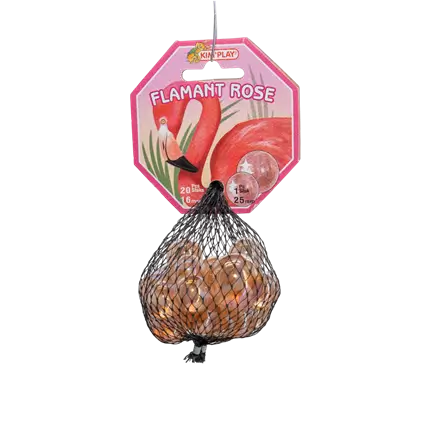 20 Flamingo-Murmeln +1 Kalotte