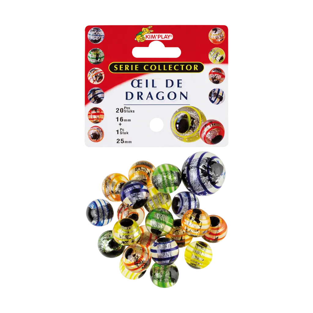 20 Dragon Eye Murmeln +1 Calot (Sammlerstücke)