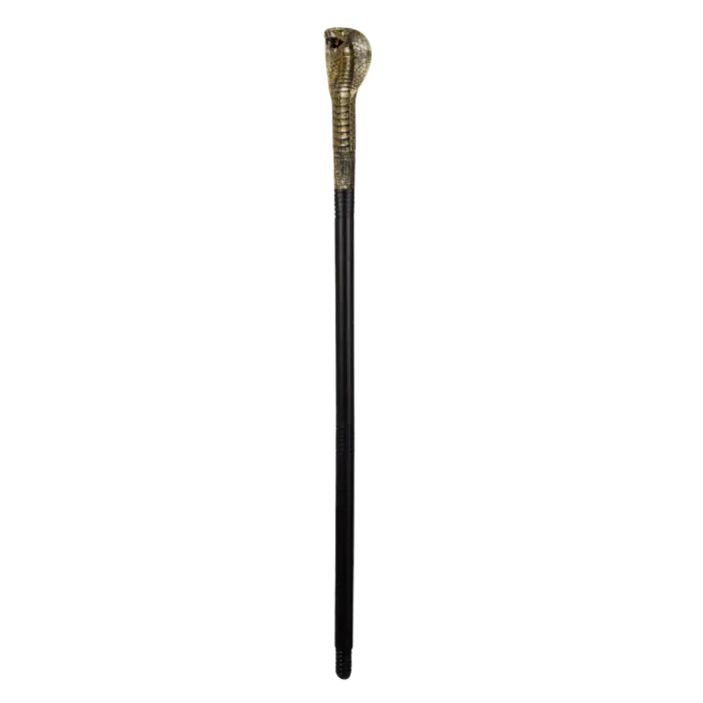 Zepter Schlange Pharao Schwarz und Gold - 82 cm