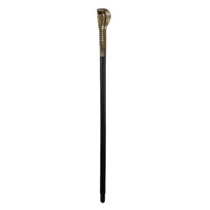 Zepter Schlange Pharao Schwarz und Gold - 82 cm