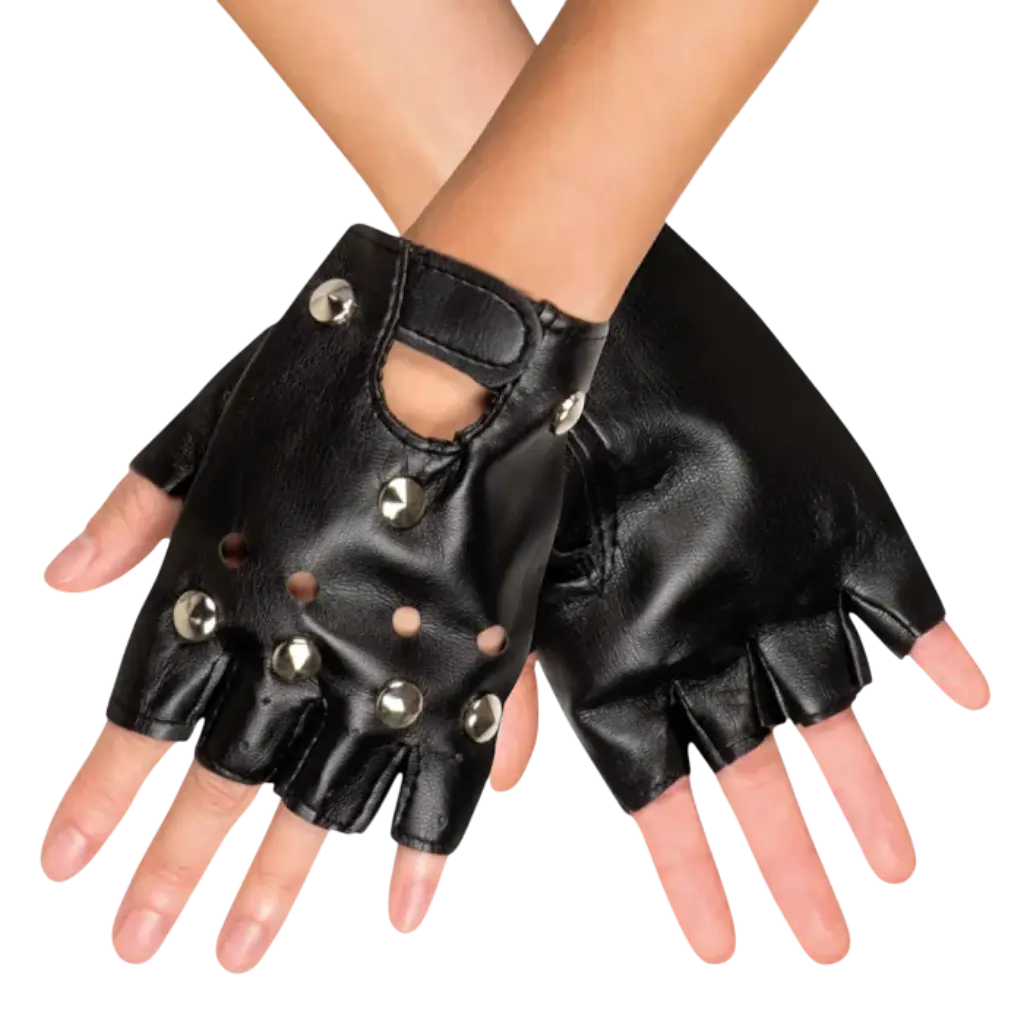 Biker-Handschuhe Schwarz