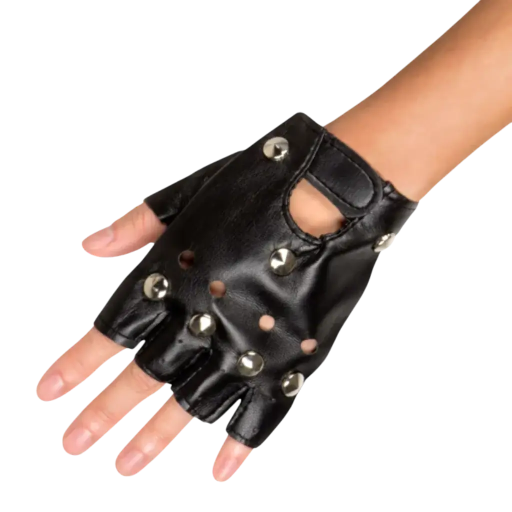 Biker-Handschuhe Schwarz