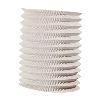 Zylindrische Laterne aus weißem Papier