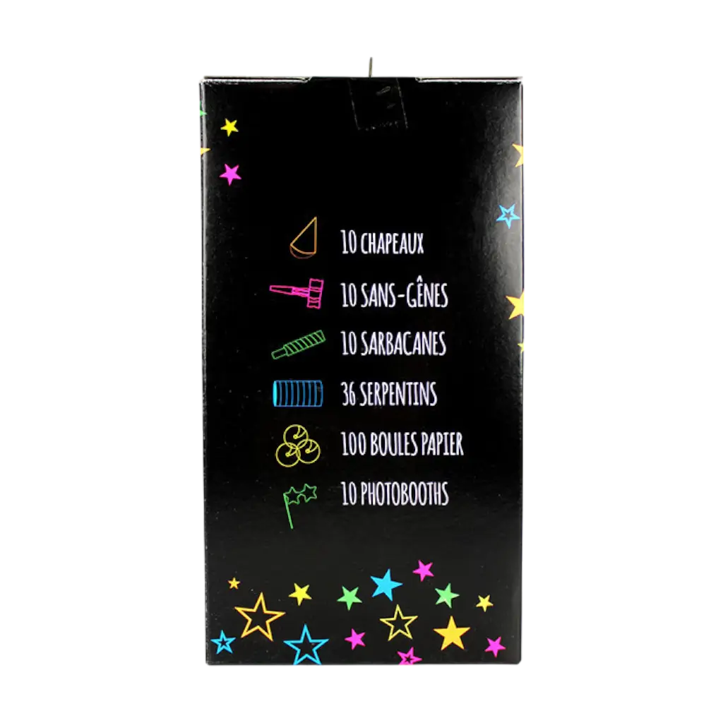 Kotillons Kit Fluo multicolor 10 Personen