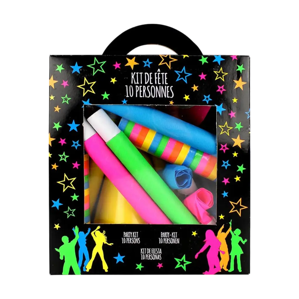 Kotillons Kit Fluo multicolor 10 Personen