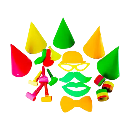 Kotillon-Set Fluo multicolor 5 Personen