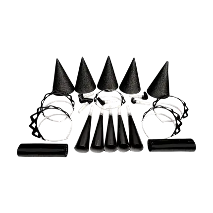 Schwarz Cotillons-Tasche für 10 Personen