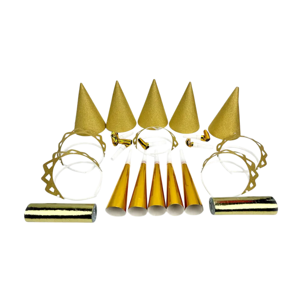 Cotillonentasche Gold 10 Personen