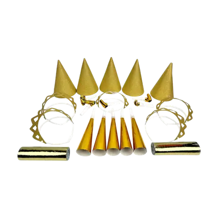 Cotillonentasche Gold 10 Personen