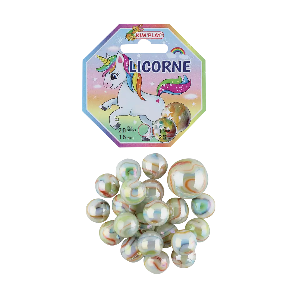 20 Murmeln Einhorn +1 Calot