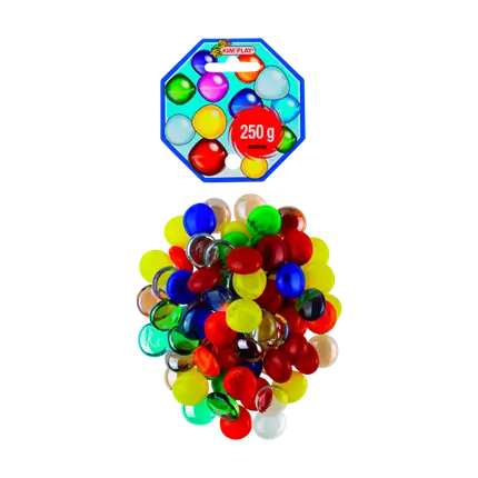 Murmeln, flach, sortiert (250gr)