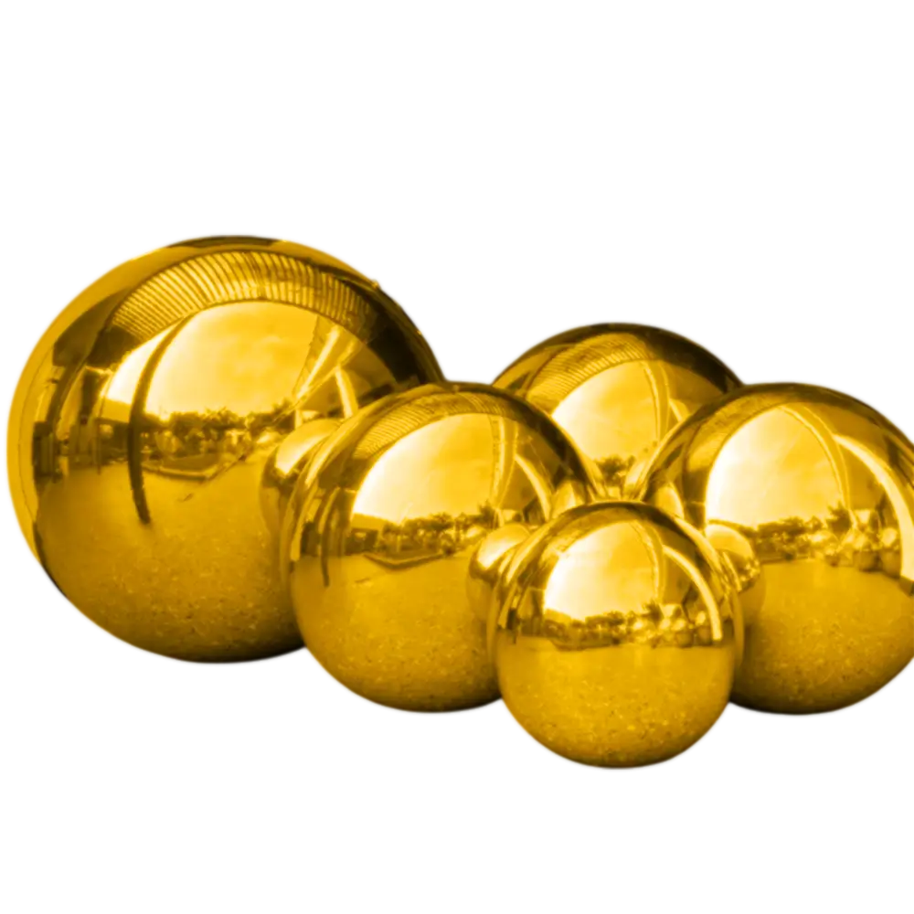 Aufblasbare Spiegelkugel Gold 40cm - Wiederverwendbare Deko
