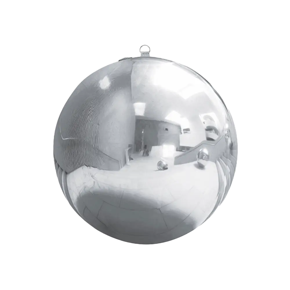 Aufblasbare Spiegelkugel Silber 40cm - Wiederverwendbare Deko