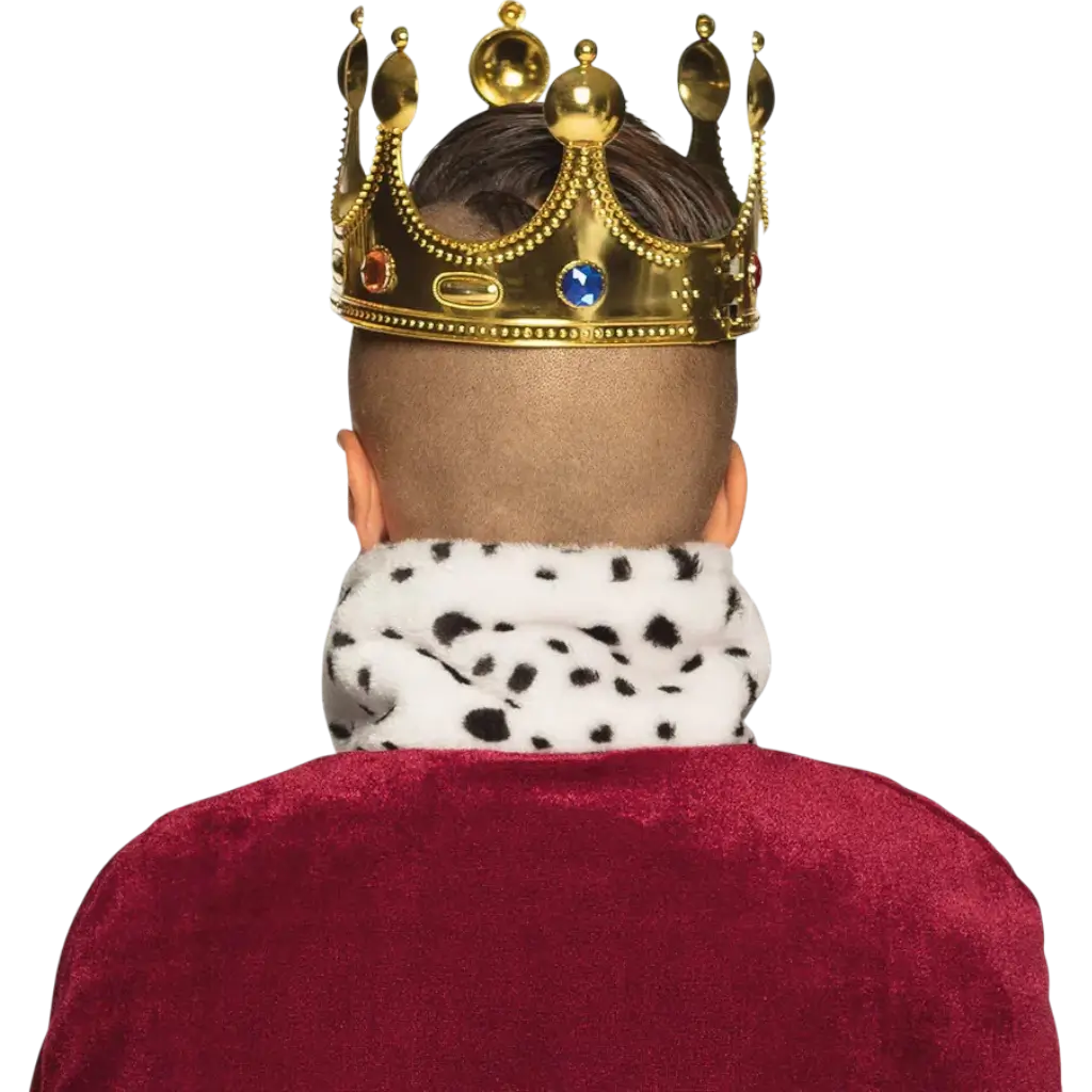 Königskrone Kind vergoldet - Bunte Steine