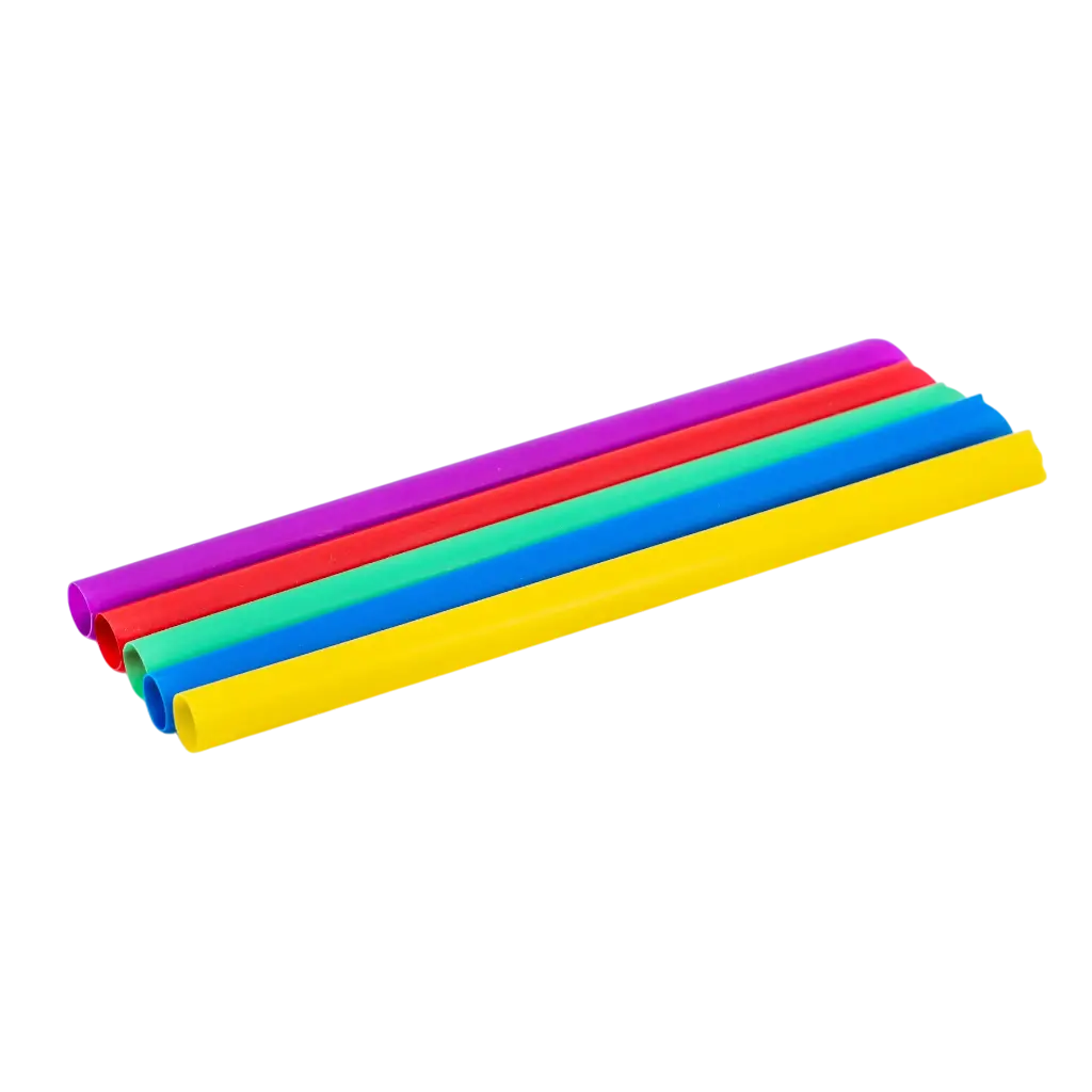 Wiederverwendbarer PP Bubble Tea abgeschrägter Strohhalm - Mehrfarbig 20cm/ø12mm (100 Stück)