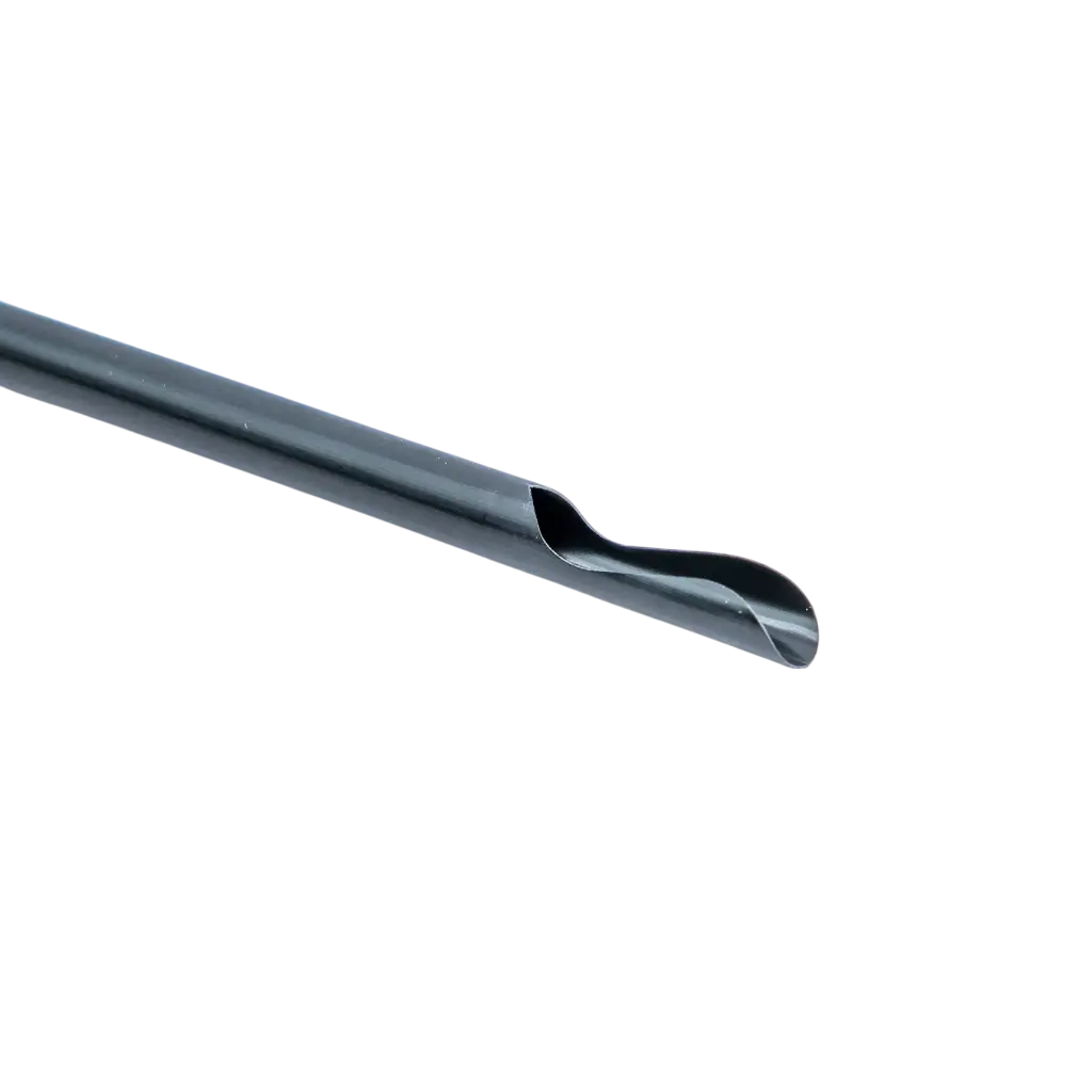 Strohhalm Löffel aus PP Mehrweg - Schwarz 21cm/ø8mm (LOS 100)