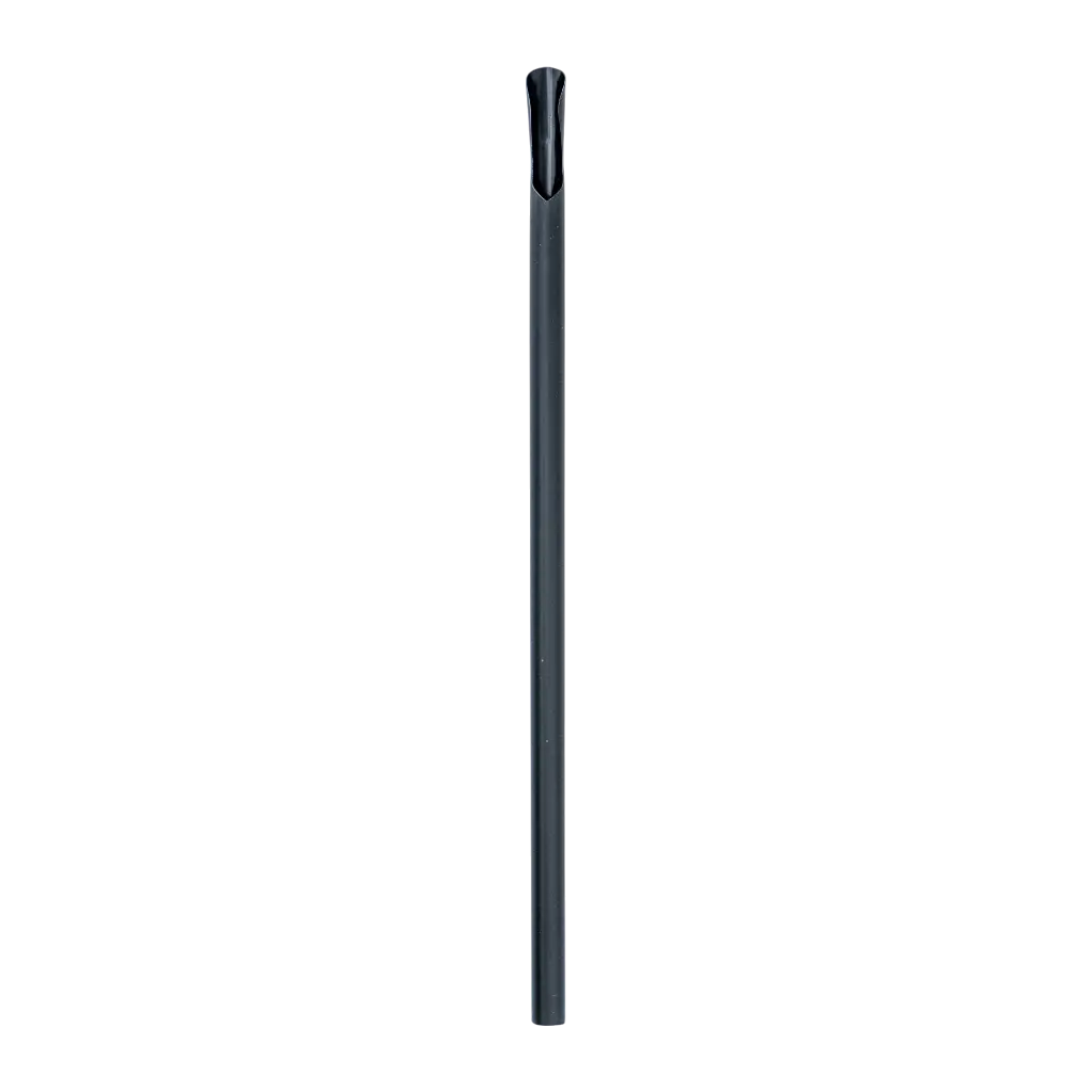 Strohhalm Löffel aus PP Mehrweg - Schwarz 21cm/ø8mm (LOS 100)