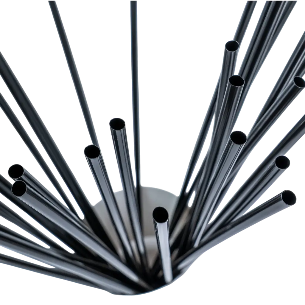 XXL-Riesenstrohhalm aus wiederverwendbarem PP - Schwarz 50cm/ø8mm (LOT OF 500)