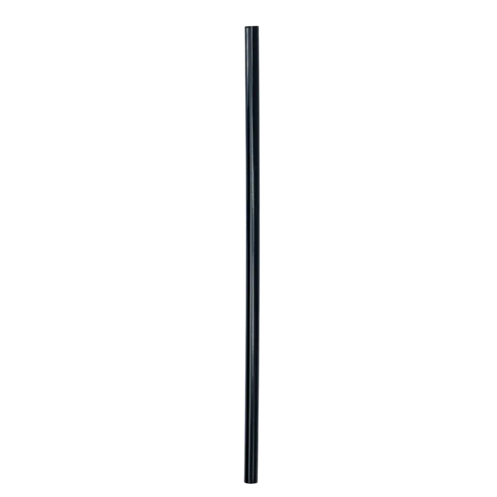 Wiederverwendbarer PP Cocktailstrohhalm - Schwarz 20cm/ø8mm (LOT OF 250)