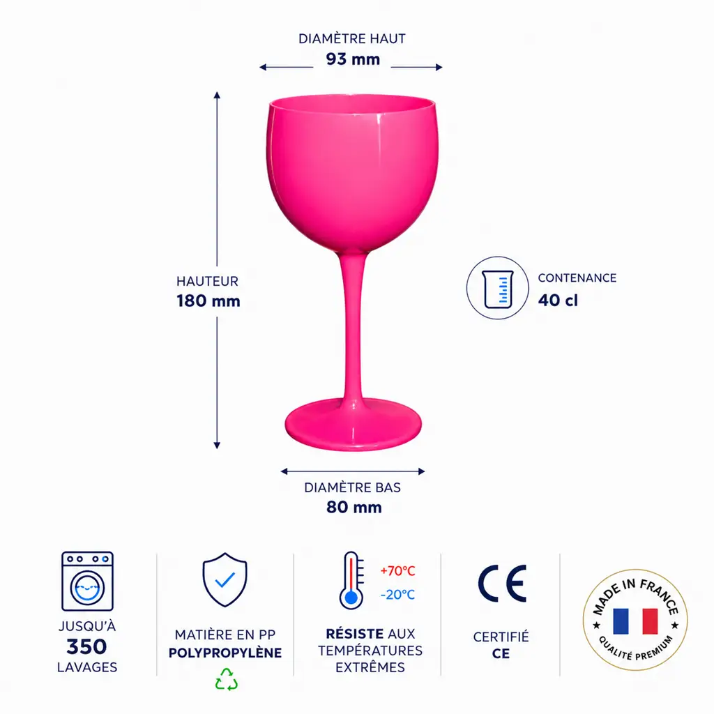 Glas Piscine Rose 40cl