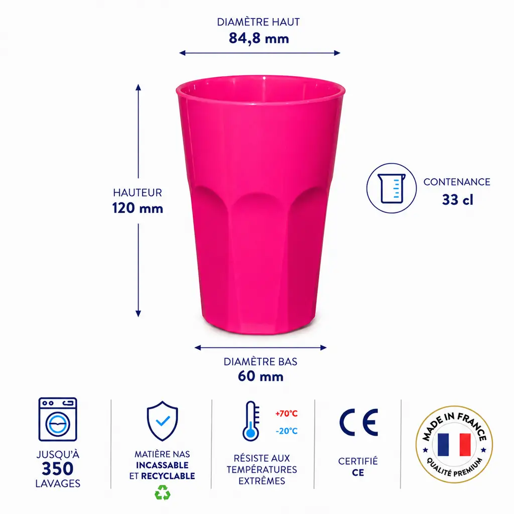 Glas Mojito Rose 33cl