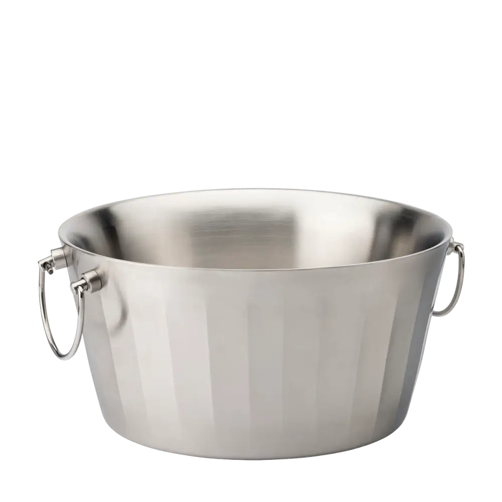 Isotherme Eisschale aus satiniertem Edelstahl - Für Flaschen und Getränke - 37 cm