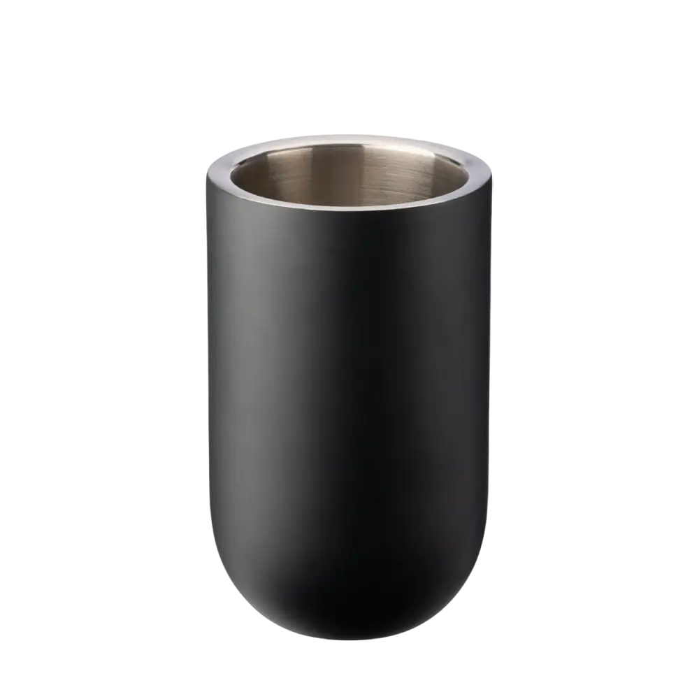 Isothermischer Weinkühler aus mattschwarzem Edelstahl - 1 Flasche 20 x 12 cm