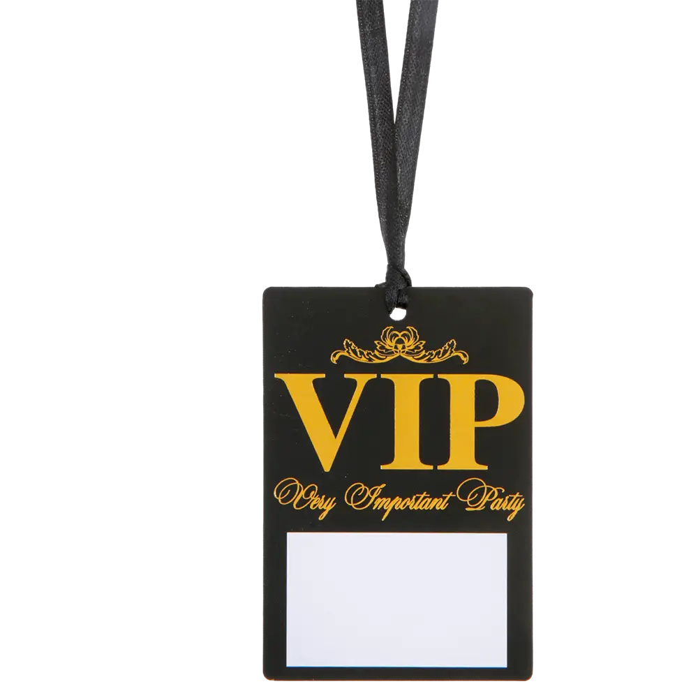 VIP-Platzanweiser Schwarz & Gold - 10er-Set