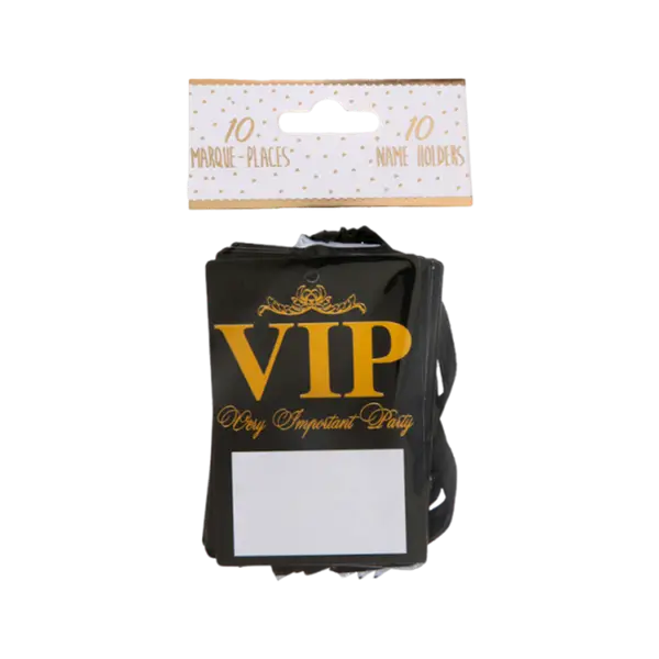 VIP-Platzanweiser Schwarz & Gold - 10er-Set