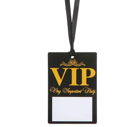 VIP-Platzanweiser Schwarz & Gold - 10er-Set