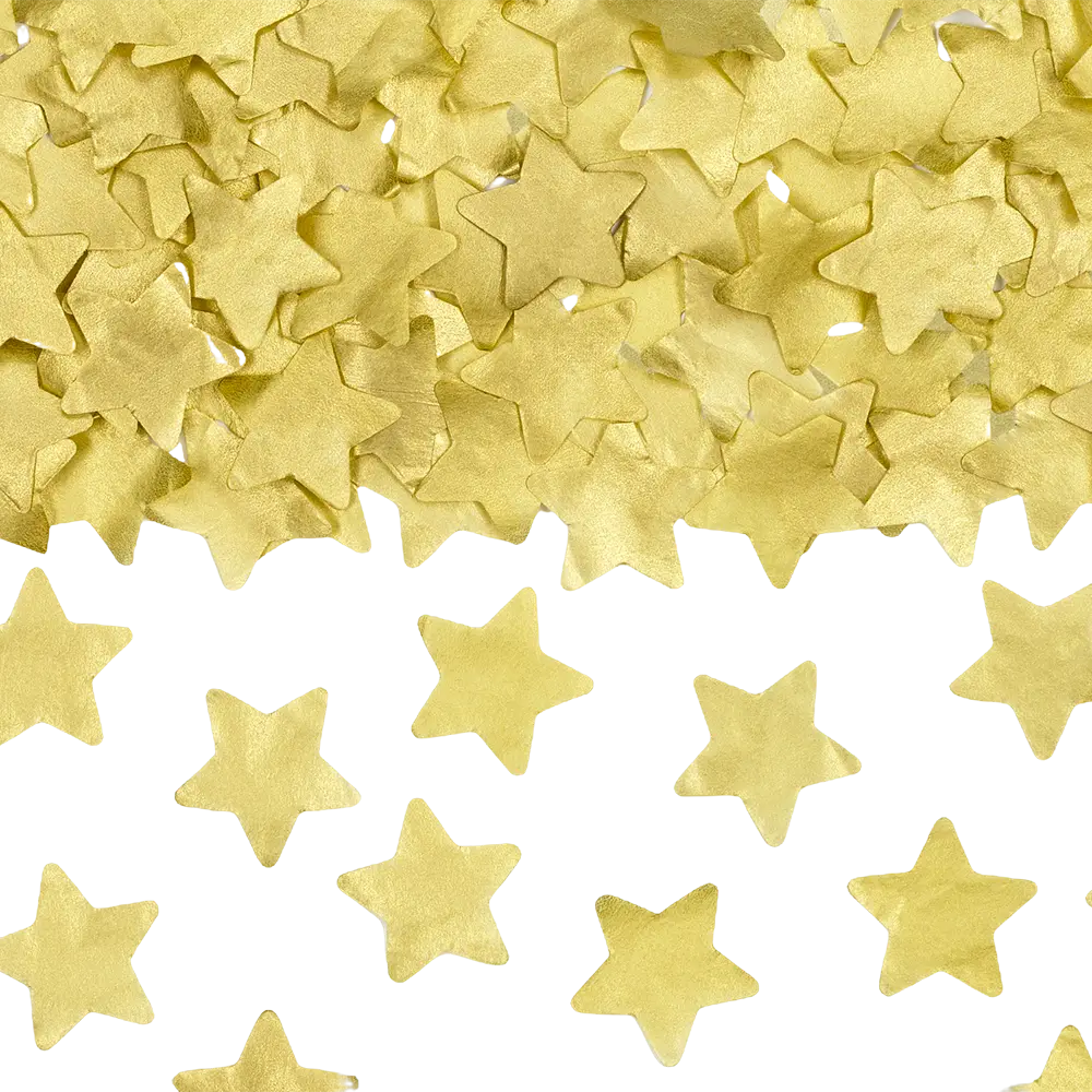 Konfetti-Kanone – Biologisch abbaubare goldene Sterne – 20 cm?