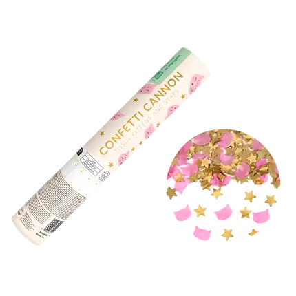 Konfetti-Kanone - Sterne & Katzen - 20 cm